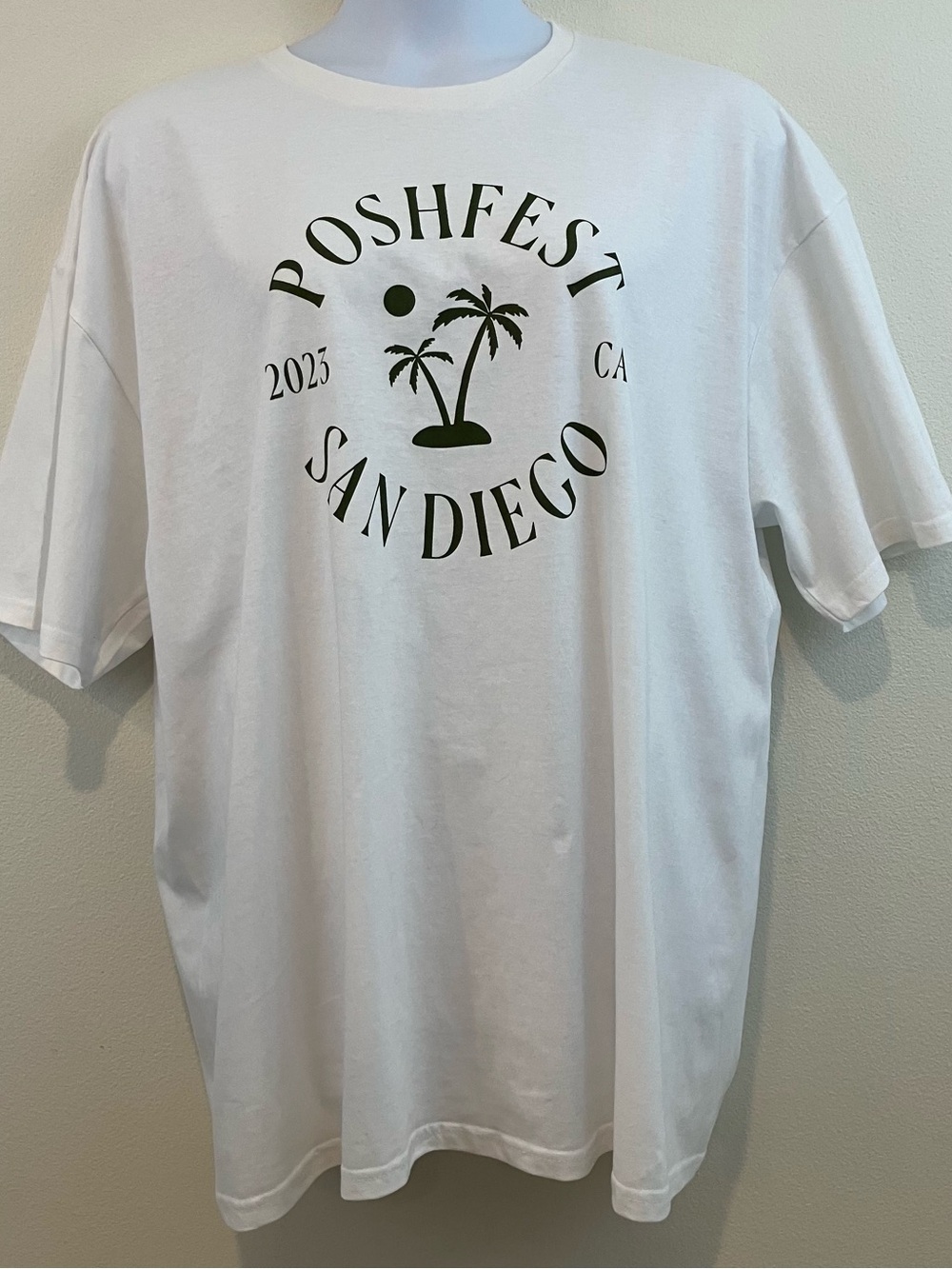 Poshfest 2023 CA San Diego White Graphic Tee